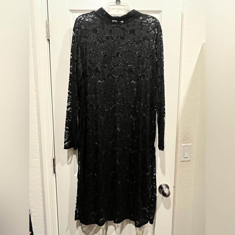 Long, long sleeve lace dress. 3x